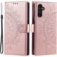 Flip case for Samsung Galaxy A34 5G, Mandala, pink rose gold