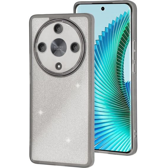 Case for Honor Magic 6 Lite 5G, Glittery Powder, grey
