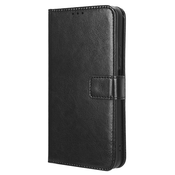 Flip case for Infinix Hot 40i, Crazy Horse Wallet, black