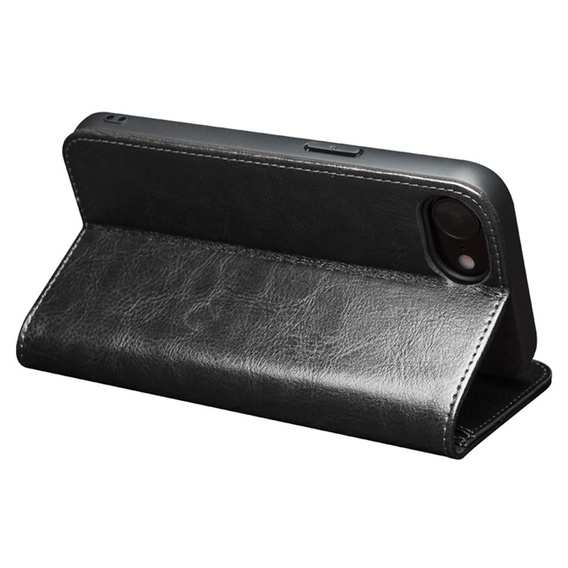 Flip case for Iphone 16E, QIALINO Leather Wallet, black