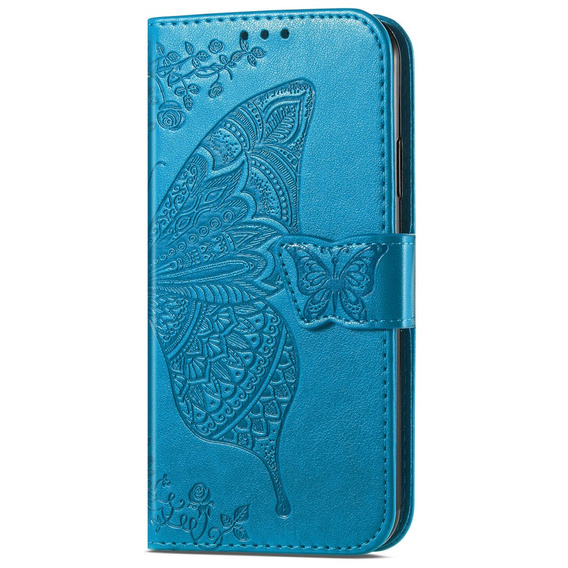 Flip case for Samsung Galaxy A56, Butterfly, blue