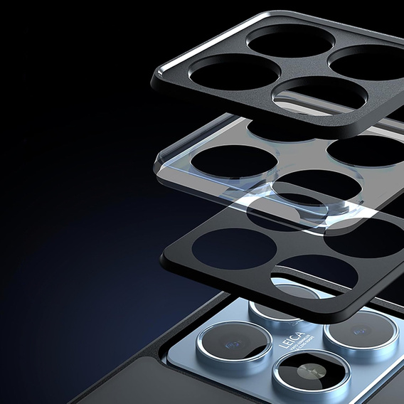 Case for Xiaomi 14T, Fusion Hybrid, transparent / black