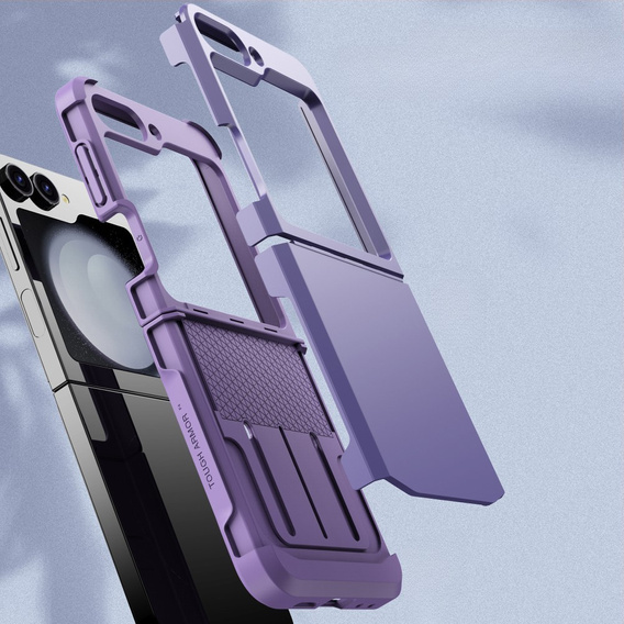 Armored Case for Samsung Galaxy Z Flip7 FE / Z Flip6, Armor Shockproof, purple