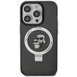 Karl Lagerfeld Ring Stand Karl & Choupette MagSafe Case for iPhone 15 Pro