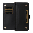 Crossbody Leather Wallet flip case for Oppo Reno 13F 5G, black