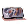 Flip case for Motorola Edge 50 Neo / Motorola ThinkPhone 25, Rhombus Crossbody Leather, pink rose gold