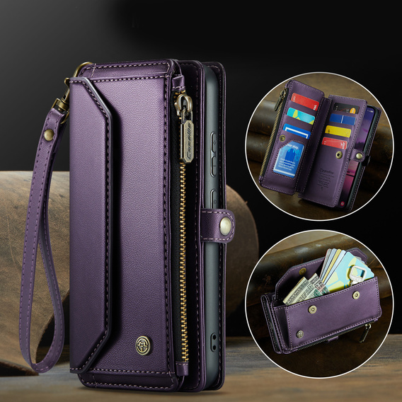 CASEME RFID Leather Wallet Case for Samsung Galaxy A57 5G, purple
