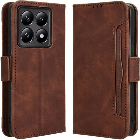 Flip case for Xiaomi 14T, Card Slot, brown