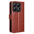Flip case for Xiaomi 14T, Crazy Horse Wallet, brown