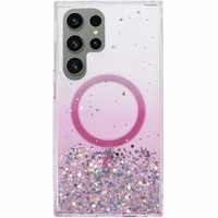 Case for Samsung Galaxy S24 Ultra, Glittery, for MagSafe, pink