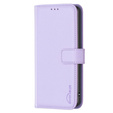 Flip case for Samsung Galaxy A25 5G, BINFEN Wallet, purple + 9H glass