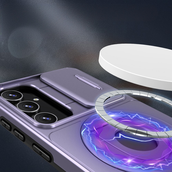 Case for Samsung Galaxy S23 FE, Military Magnet, for MagSafe, purple