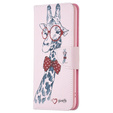 Flip case for Oppo A38 4G / Oppo A18 4G, Wallet, Giraffe pink