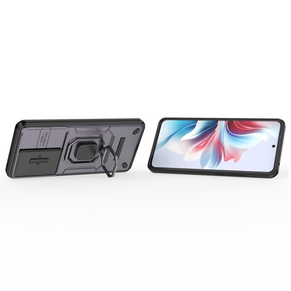 Case for Oppo Reno 11F 5G, KickStand Camera Lens, black