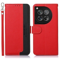 Flip case for OnePlus 12 5G, KHAZNEH RFID, red / black