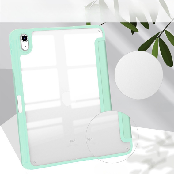 Case for iPad 10.9 2022 10 Gen, Smartcase Hybrid, with stylus space, green