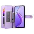 Flip case for Realme 14 Pro+ 5G, Wallet Zipper Pocket, purple