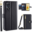 Flip case for Oppo Reno8 T 4G, Wallet Zipper Pocket, black
