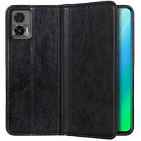 Case for Motorola Edge 30 Neo, Wallet Litchi Leather, black