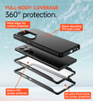Case for Samsung Galaxy S24 Ultra, Suritch Full Body for MagSafe, black