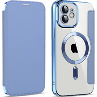 Flip case for iPhone 12, RFID Wallet MagSafe CamShield, blue