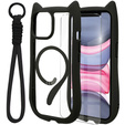 Case for iPhone 11, for MagSafe, Cute Cat, black + Screen Glass