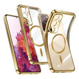 Case for Samsung Galaxy S20 FE, Electro MagSafe, gold + Screen Glass