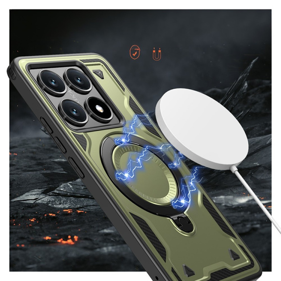 Case for Xiaomi 14T, Military MagSafe, green