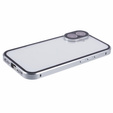Case for iPhone 16, Magnetic Dual Glass, silver
