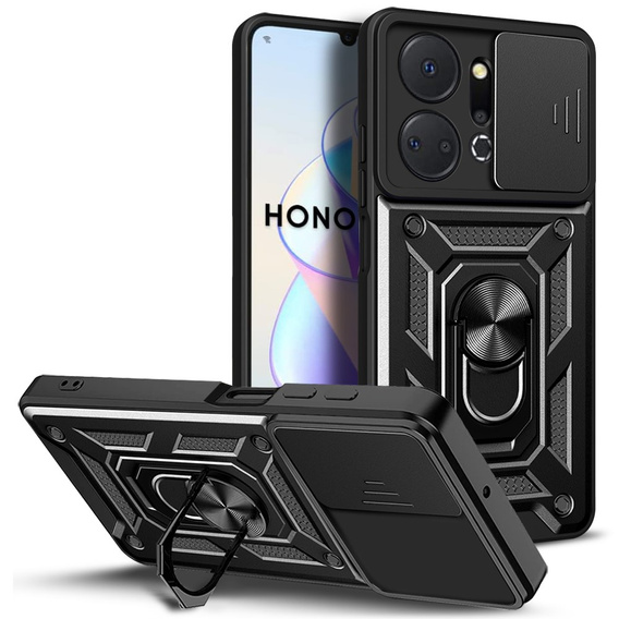 Case for Honor X7a 5G, CamShield Slide, black