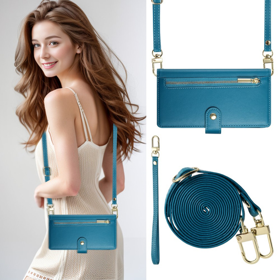 Flip case for Xiaomi 14T Pro, Wallet Zipper Pocket, blue