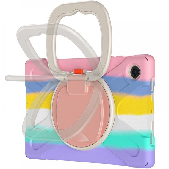 Children's case for Samsung Galaxy tab A8 10.5 SM-X200 SM-X205, armored with strap, blue