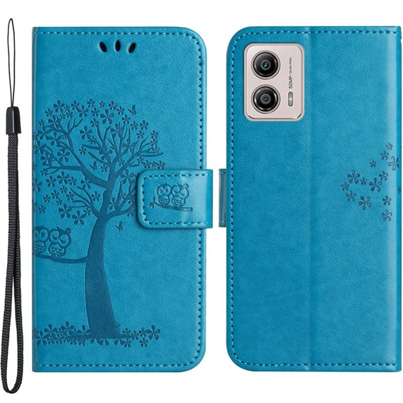 Flip case for Motorola Moto G53 / G23 / G13, tree, blue