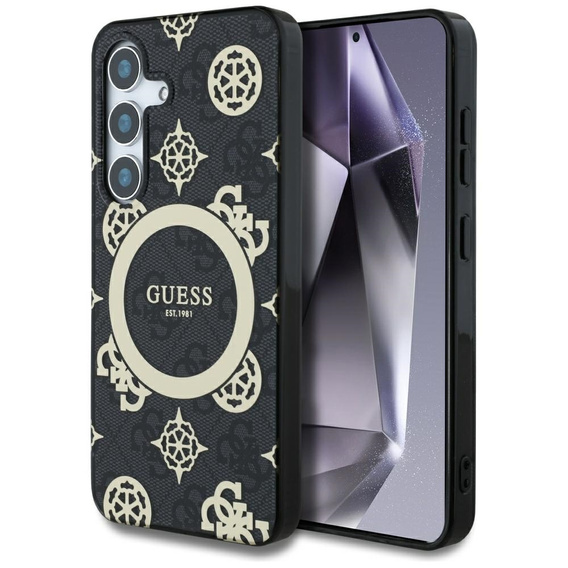 GUESS Magnetic IML Peony case for Samsung Galaxy S25