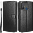 Flip case for Xiaomi Redmi 12C, Crazy Horse Wallet, black