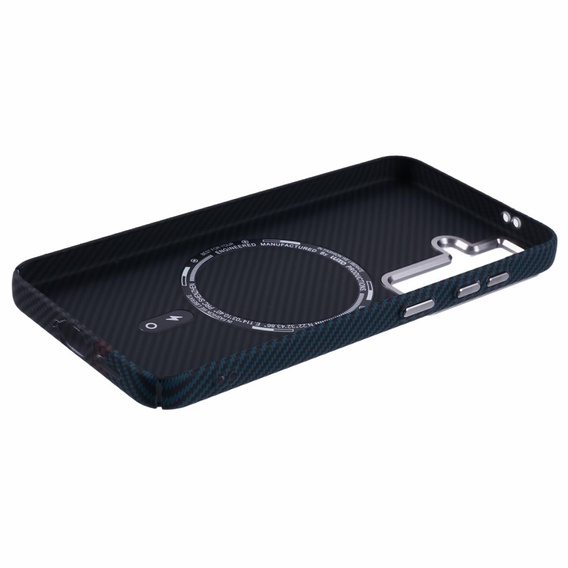 MagSafe's Samsung S25 Case, Carbon Fiber, black / blue