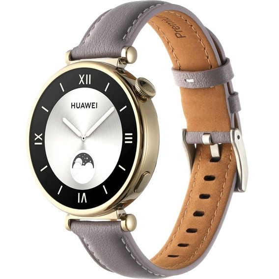 Natural leather strap for watches with 18mm attachment width