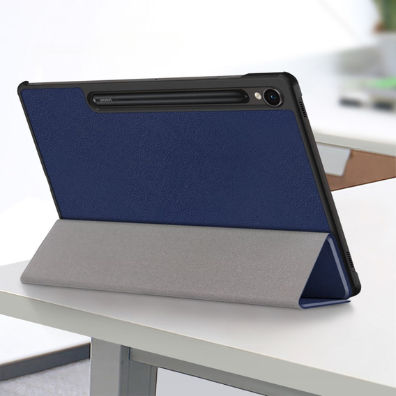 Case for Samsung Galaxy Tab S9, Smartcase with stylus space, dark blue