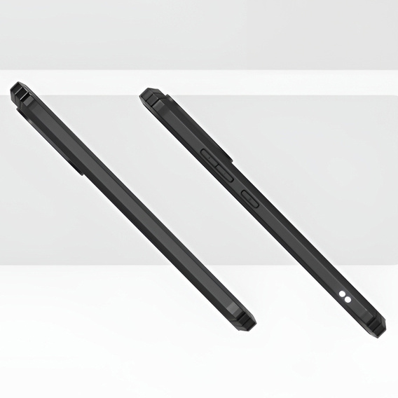 Case for Oppo Reno 14F, reinforced, transparent with black sides