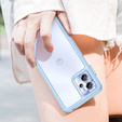 Case for Motorola Moto G13 / G23, Fusion Hybrid, transparent / blue
