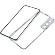 Case for Samsung Galaxy S21, Magnetic Dual Glass, silver
