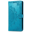 Flip case for Motorola Moto E20/E30/E40, Mandala, blue