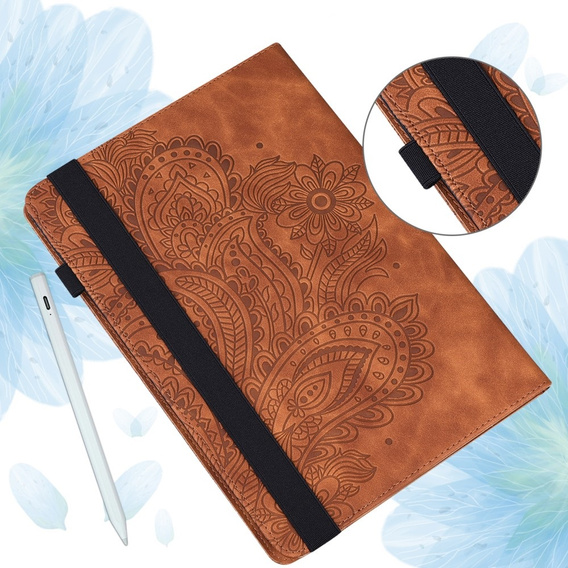 Flap case for Xiaomi Redmi Pad SE 11", flower, brown