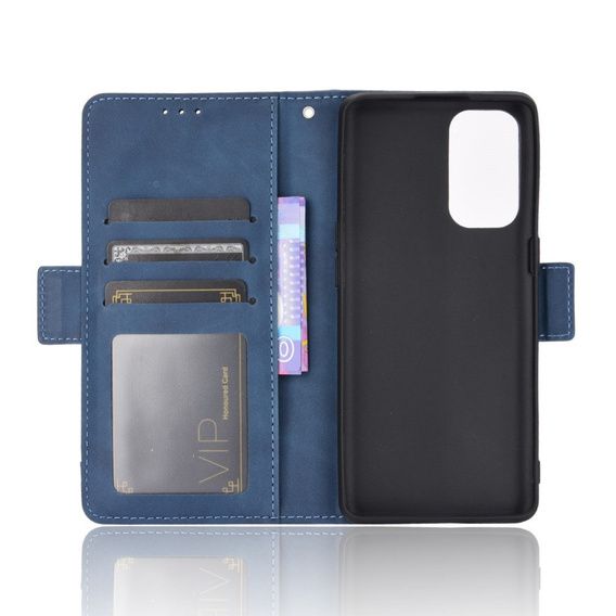 Flip case for Oppo Reno 5 5G, Card Slot, blue