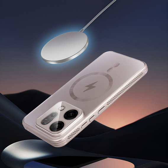 Case for Oppo Reno 14, for MagSafe, with camera protection, gold