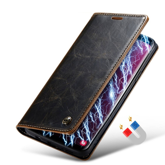 CASEME flip case for Samsung Galaxy S9, Waxy Textucoffee, coffee