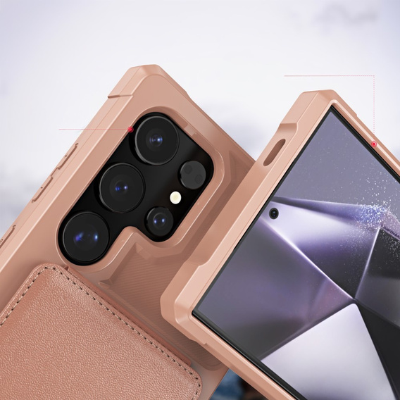 Case for Samsung Galaxy S25 Ultra, Card Holder Kickstand, pink