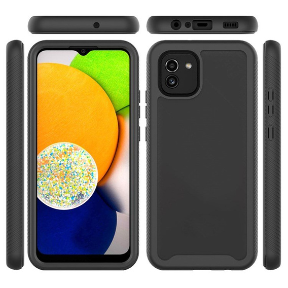Case for Samsung Galaxy A03, Shockproof, with film, black