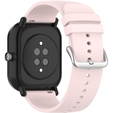 Silicone strap 20mm, Light Pink/Silver Buckle