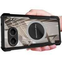 Case for OnePlus Nord 4, with magnetic sheet, transparent / black